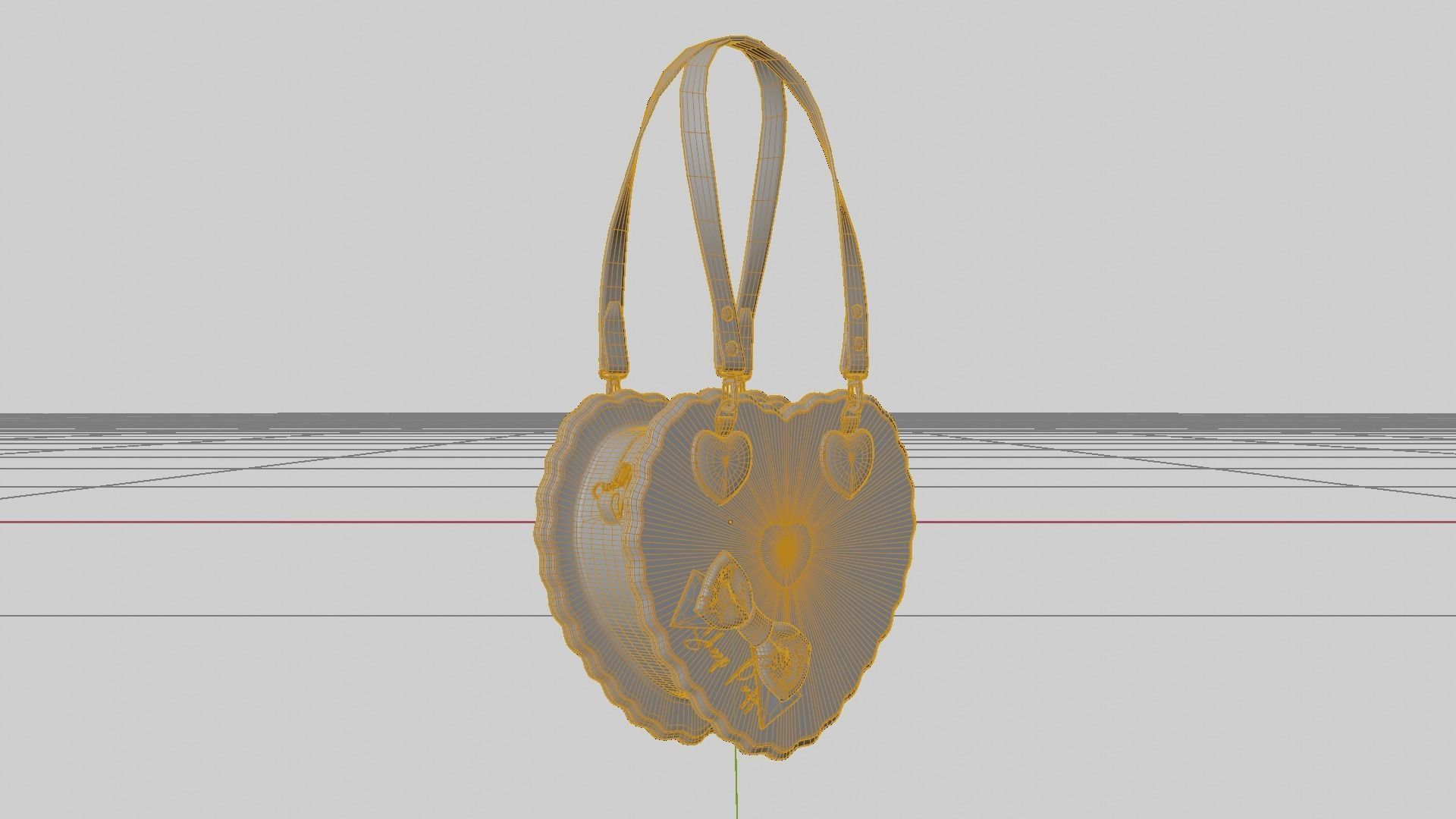 Heart bags 3D Model Collection_7