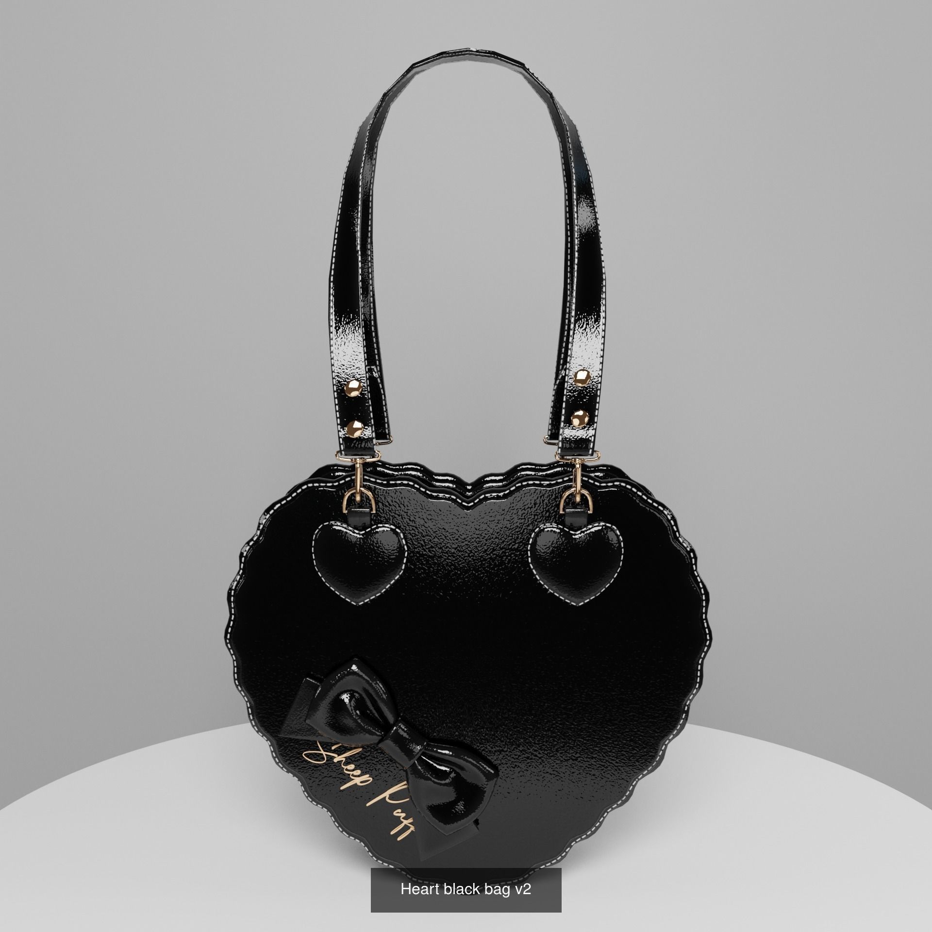 Heart bags 3D Model Collection_1