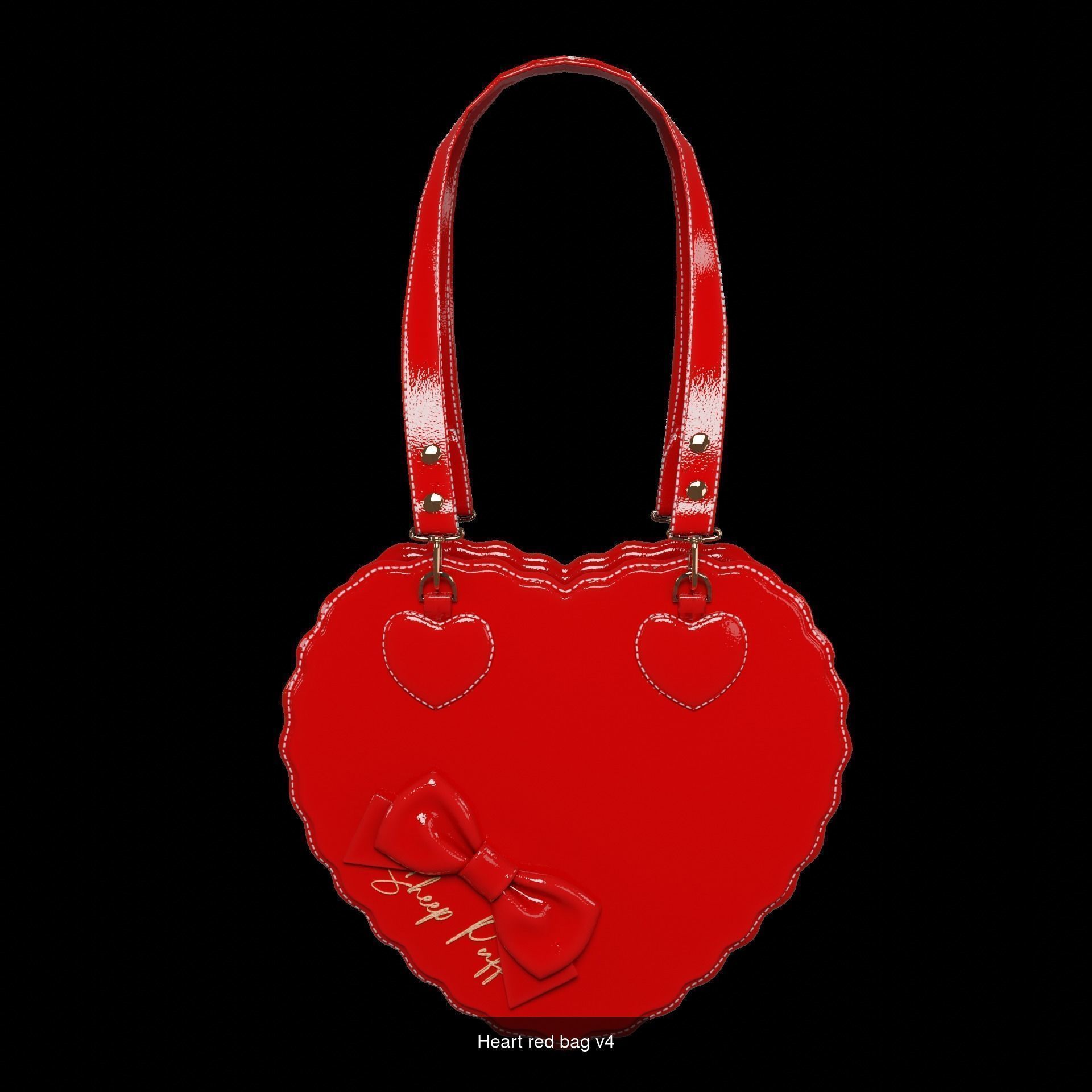 Heart bags 3D Model Collection_3