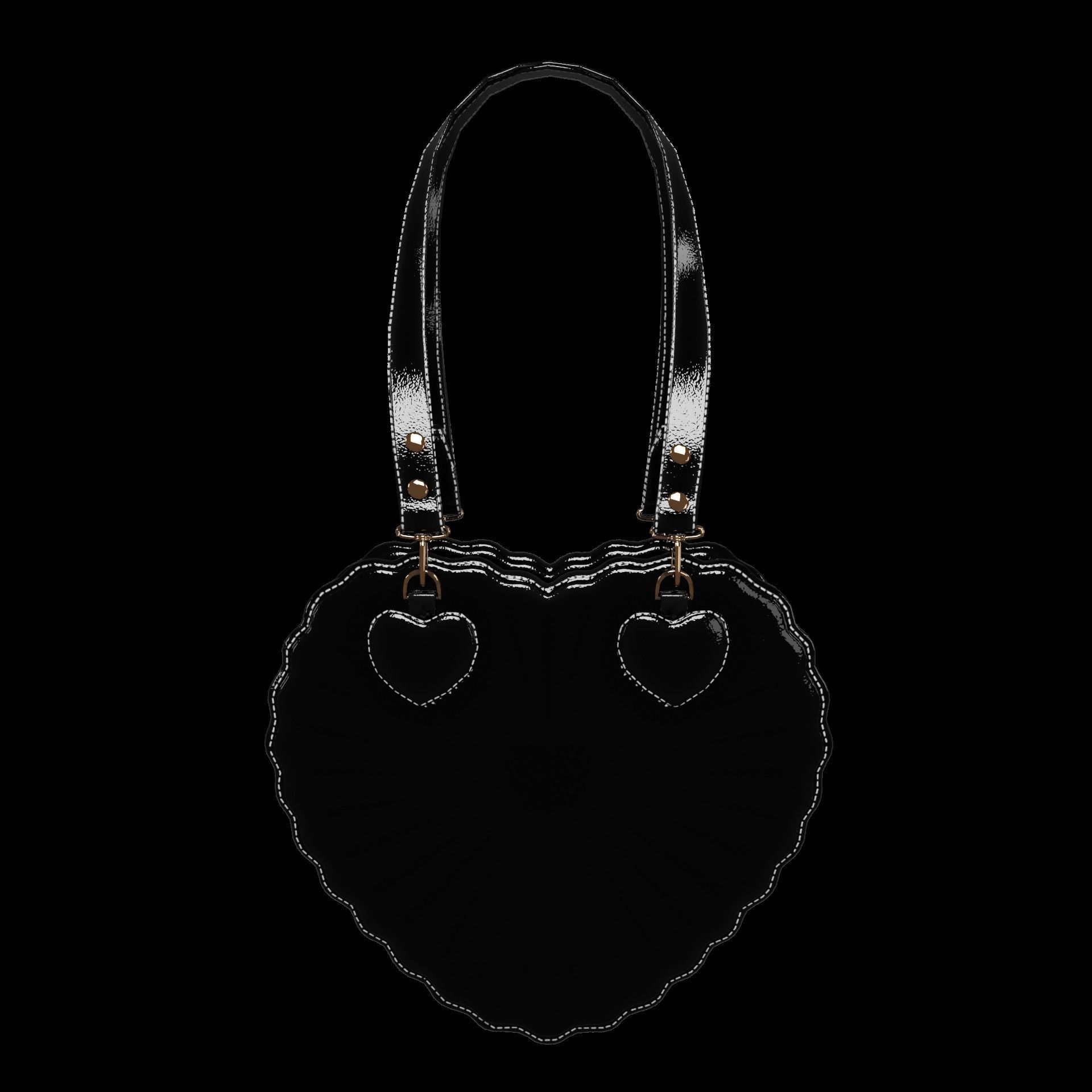 Heart bags 3D Model Collection_9