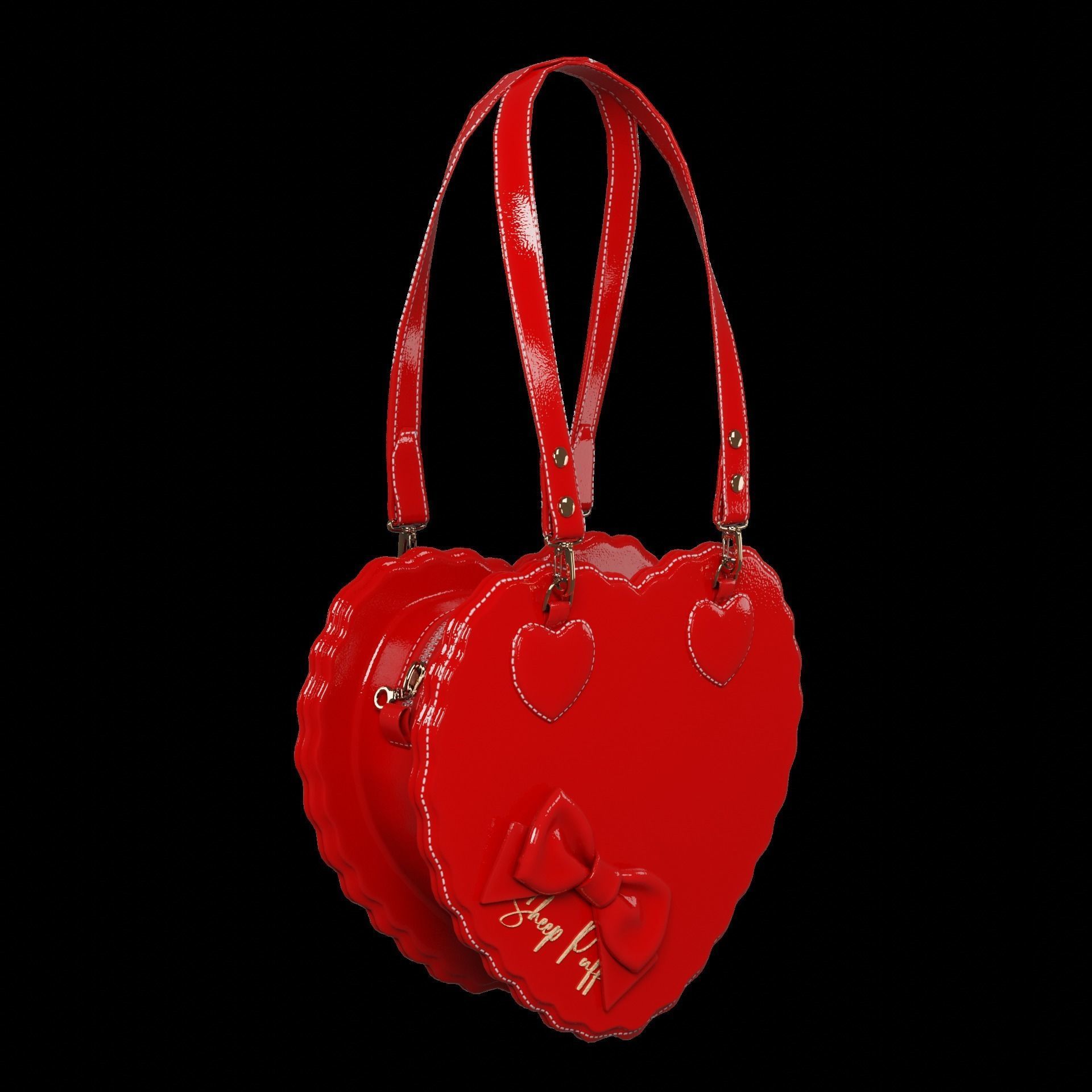 Heart bags 3D Model Collection_27
