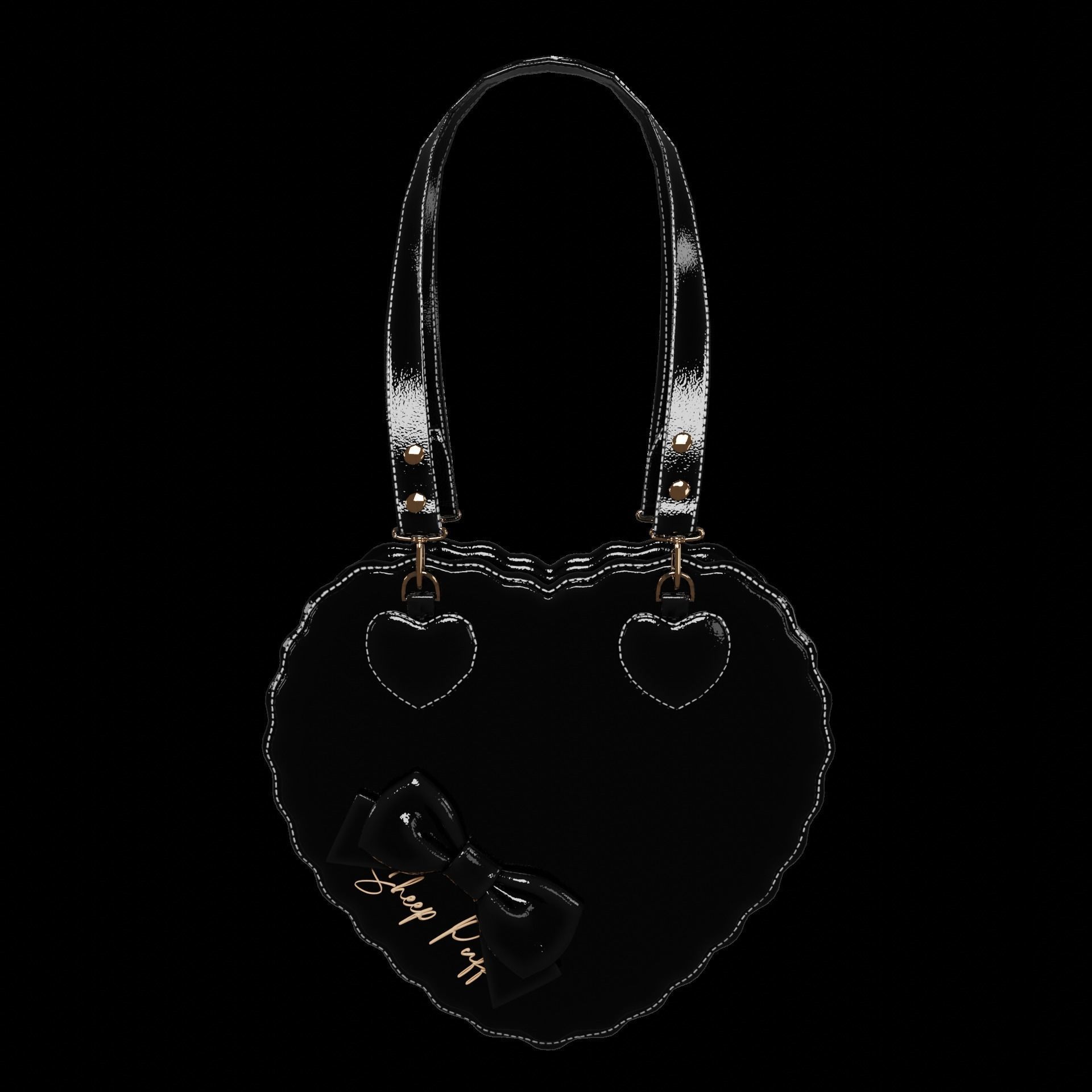 Heart bags 3D Model Collection_12