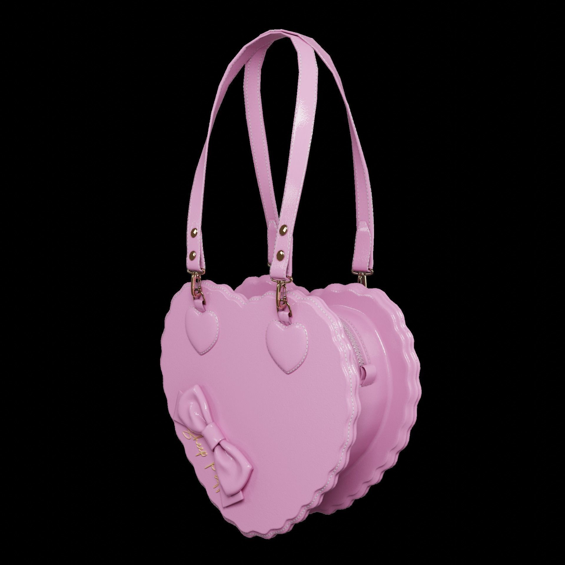 Heart bags 3D Model Collection_22