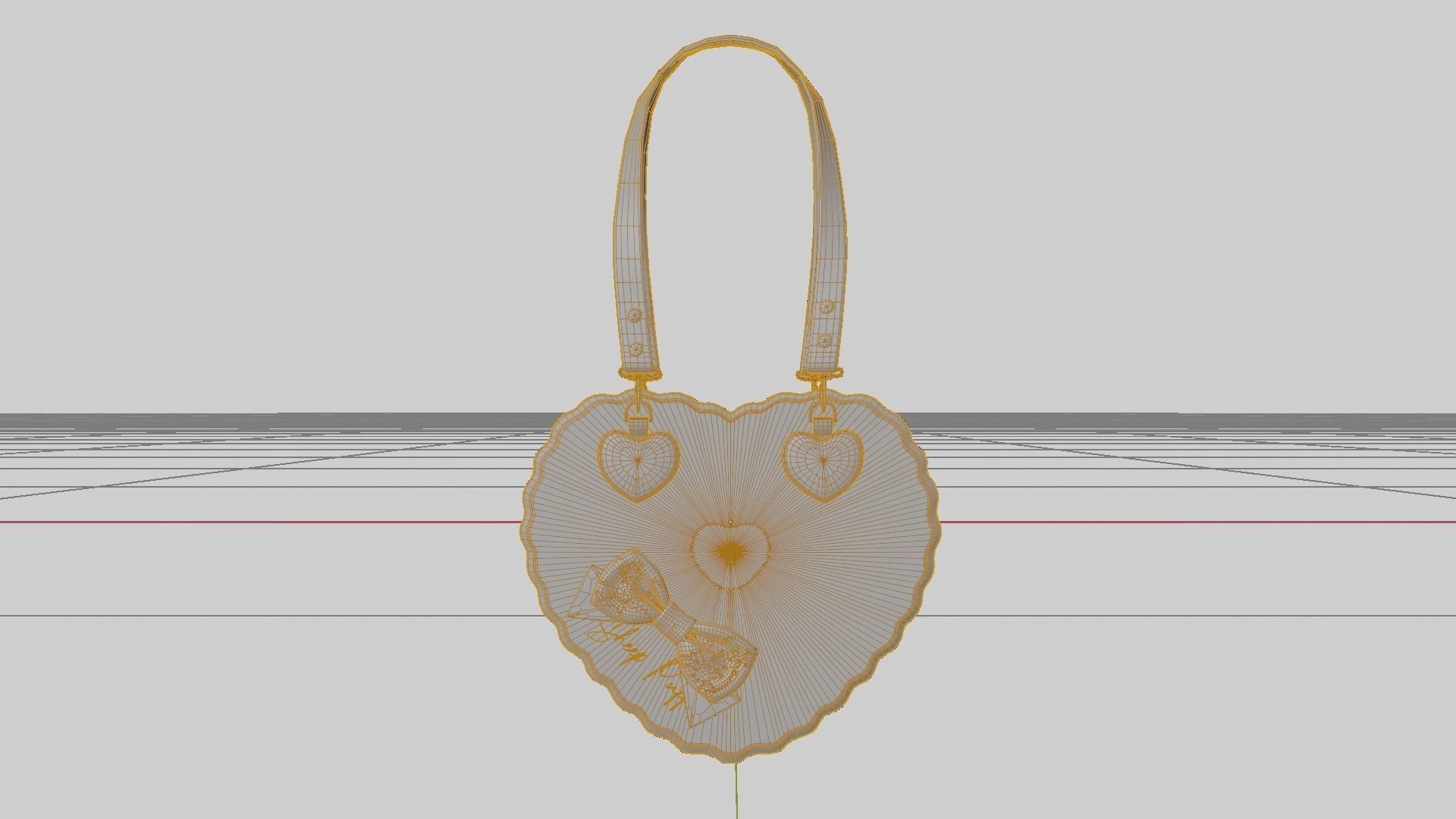 Heart bags 3D Model Collection_5