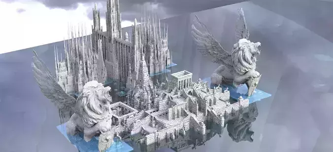 Scifi Future City City Atlantis 3D model