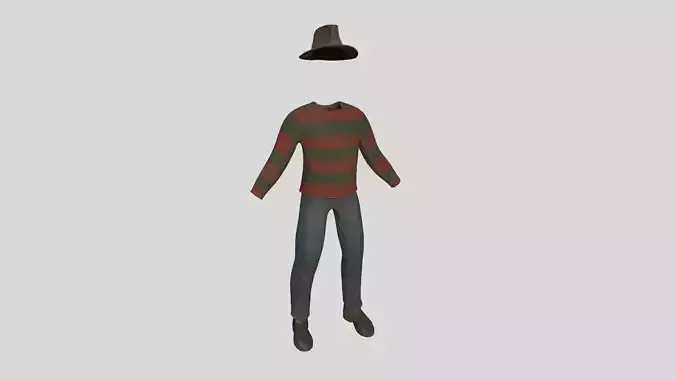 Freddy Krueger Costume 04 Jeans Dirt - Character Design Fashion