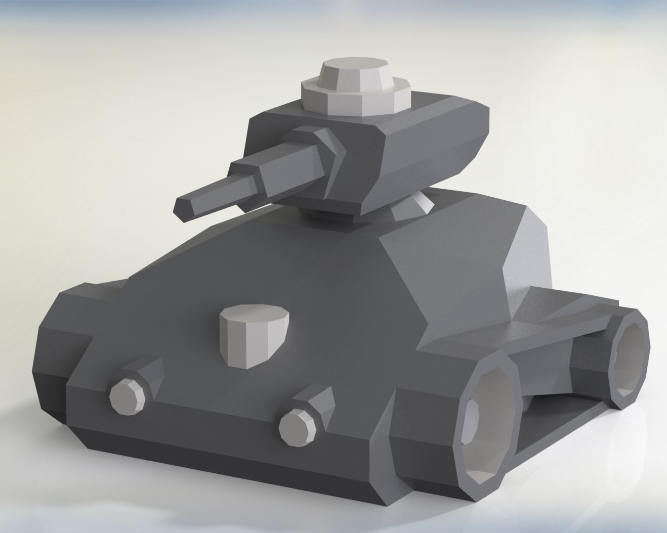 WW II  TANK 3D print model_4
