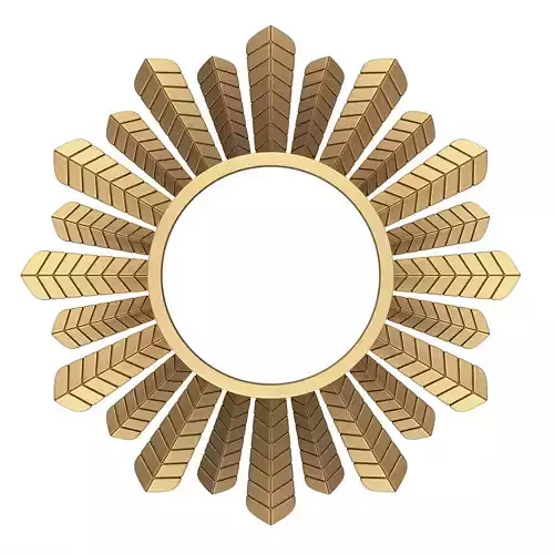 Leaf Round Mirror 02