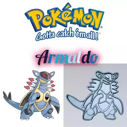 Amazing Pokemon Armaldo Cookie Cutter Stamp Cake Decorating  3D model
