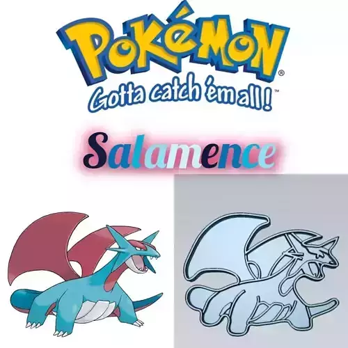 Amazing Pokemon Salamence Cookie Cutter Stamp Cake Decorating  3D model
