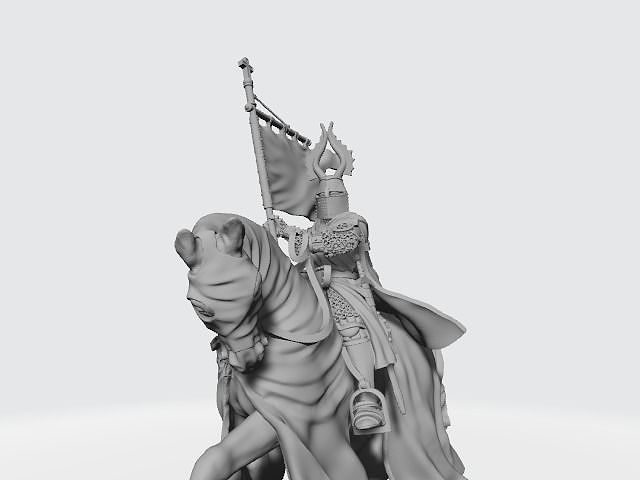 Teutonic Order Standard Bearer Brother Knight 3D print model