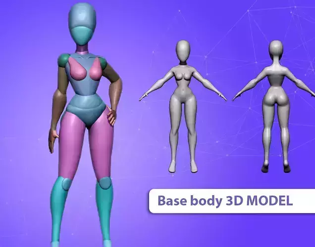 stylized woman Blocking model 