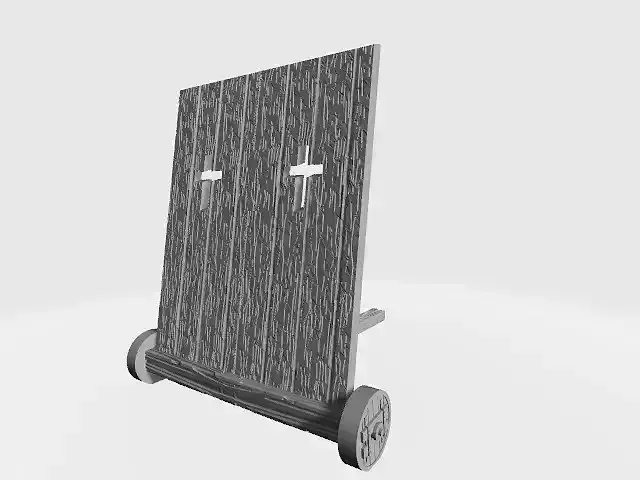 Medieval double protection with single pole