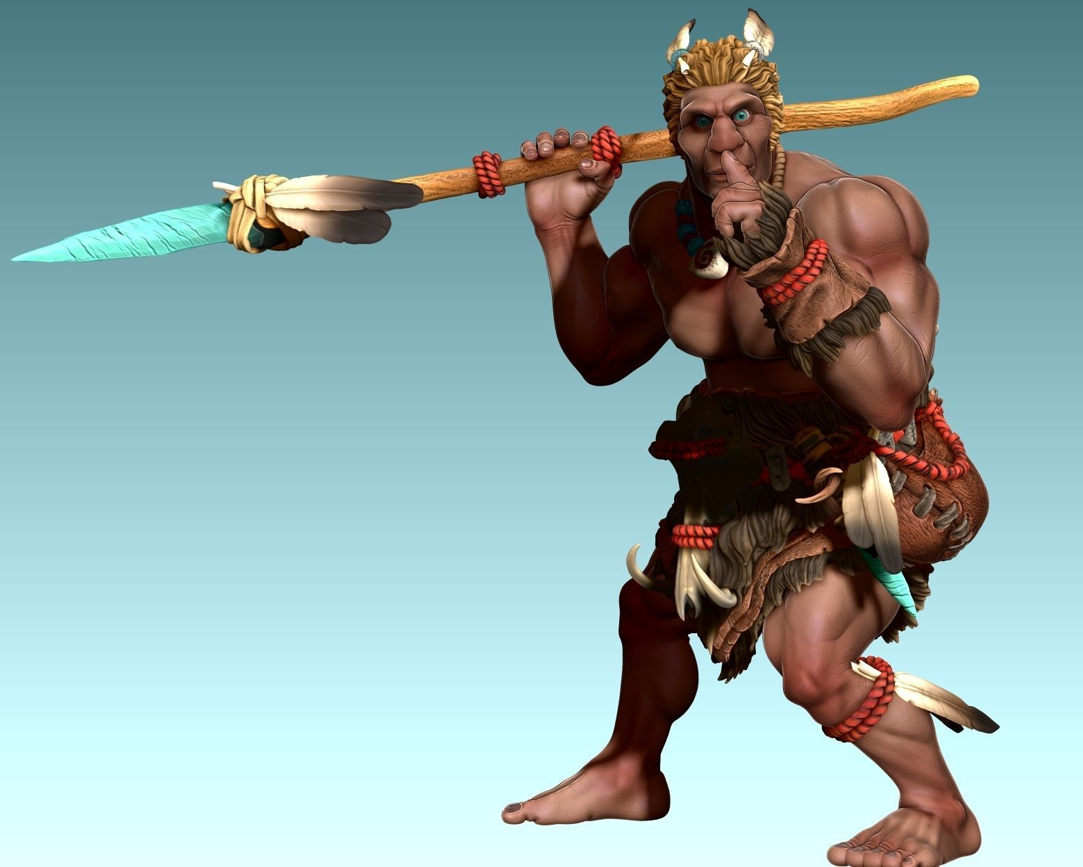 Boar Skull - CNC and 3D print model_7