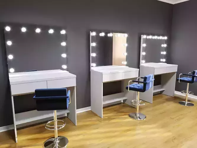 Makeup artist workplace  Makeup mirror  Dressing room mirror