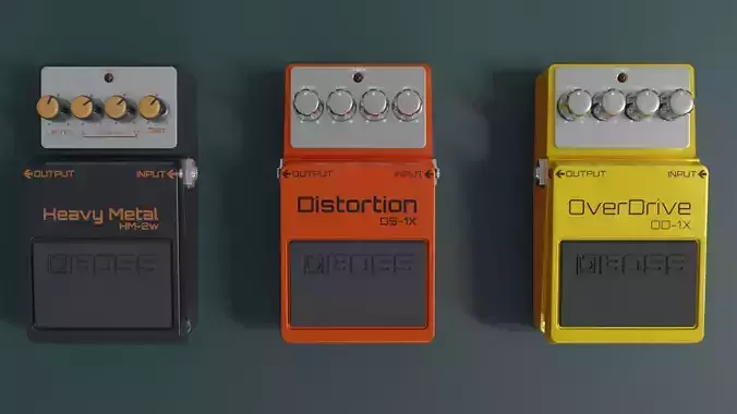 3 Guitar Pedal  3D model