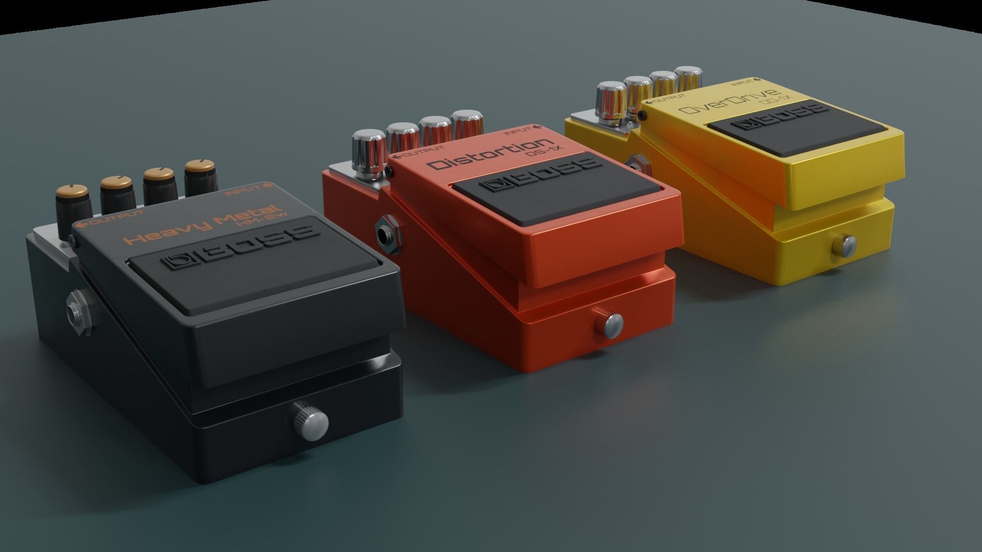 3 Guitar Pedal  3D model_2