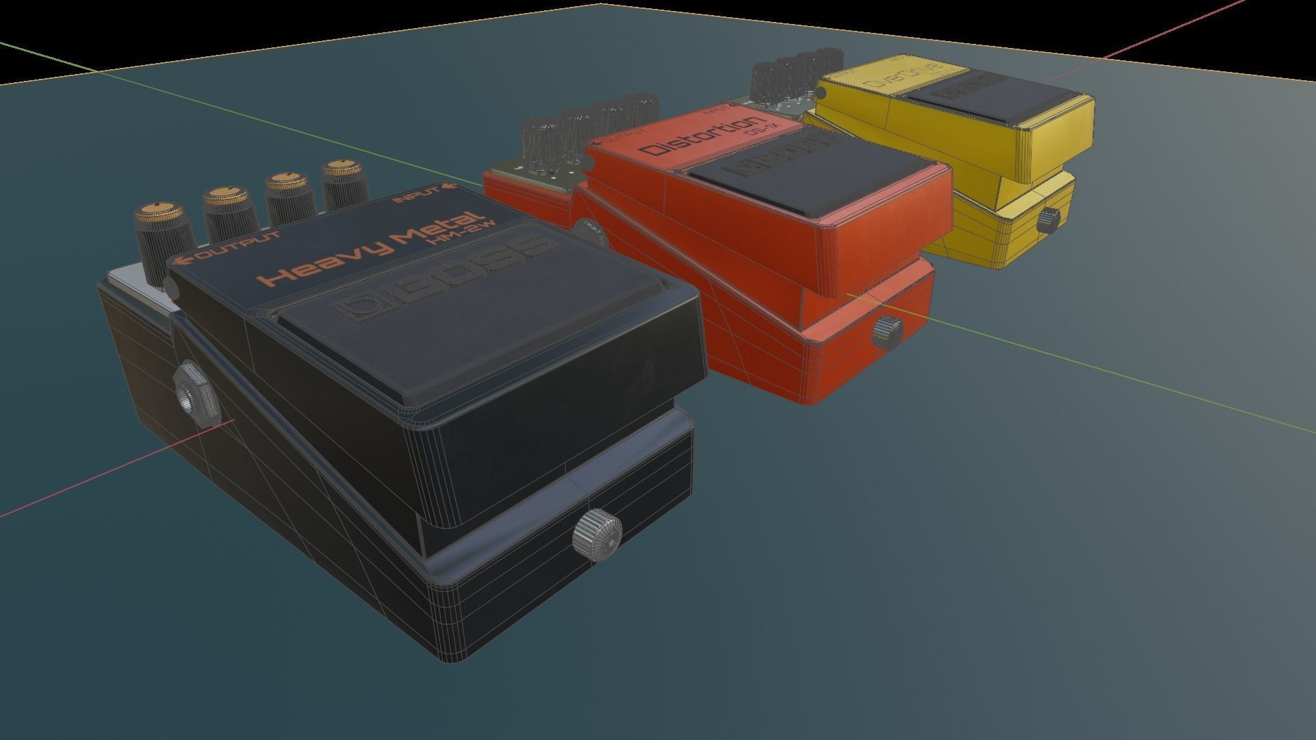 3 Guitar Pedal  3D model_7
