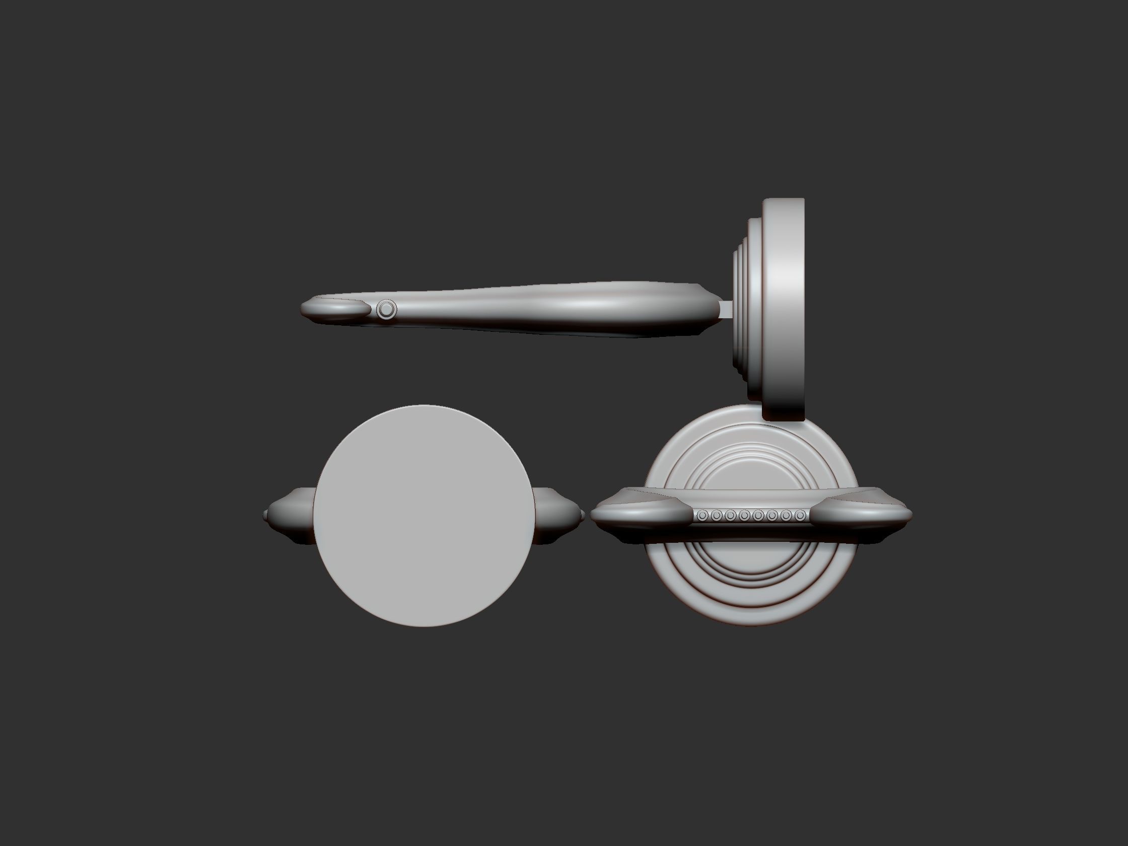 Golden Lyre 3D print model_5