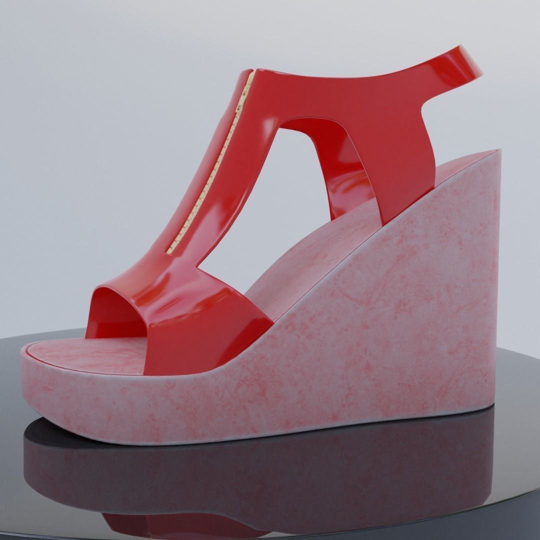 High Heel Sandals V2 3D model_6