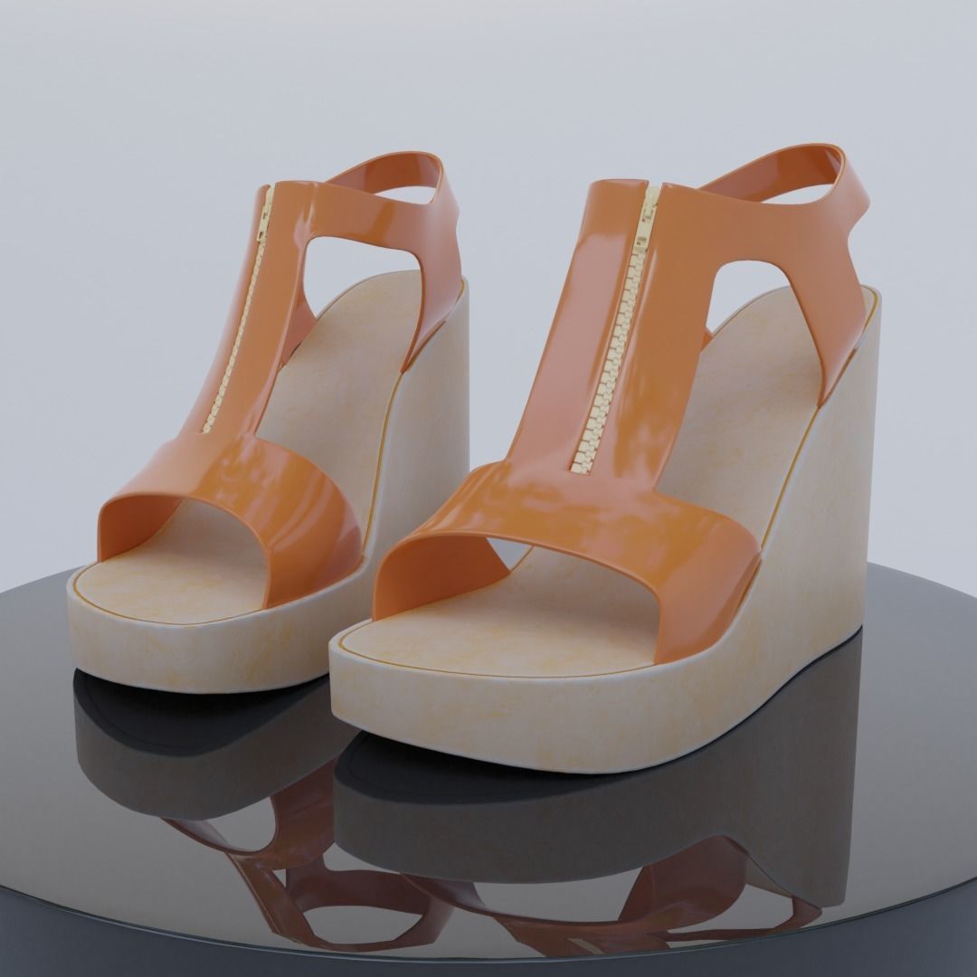 High Heel Sandals V2 3D model_1