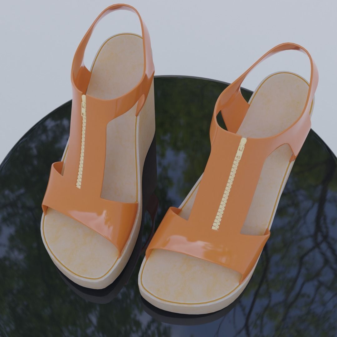 High Heel Sandals V2 3D model_3