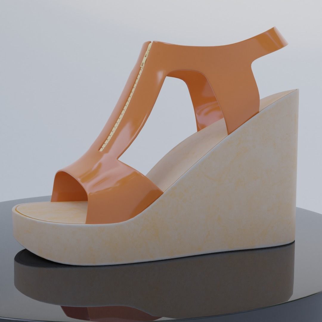 High Heel Sandals V2 3D model_4