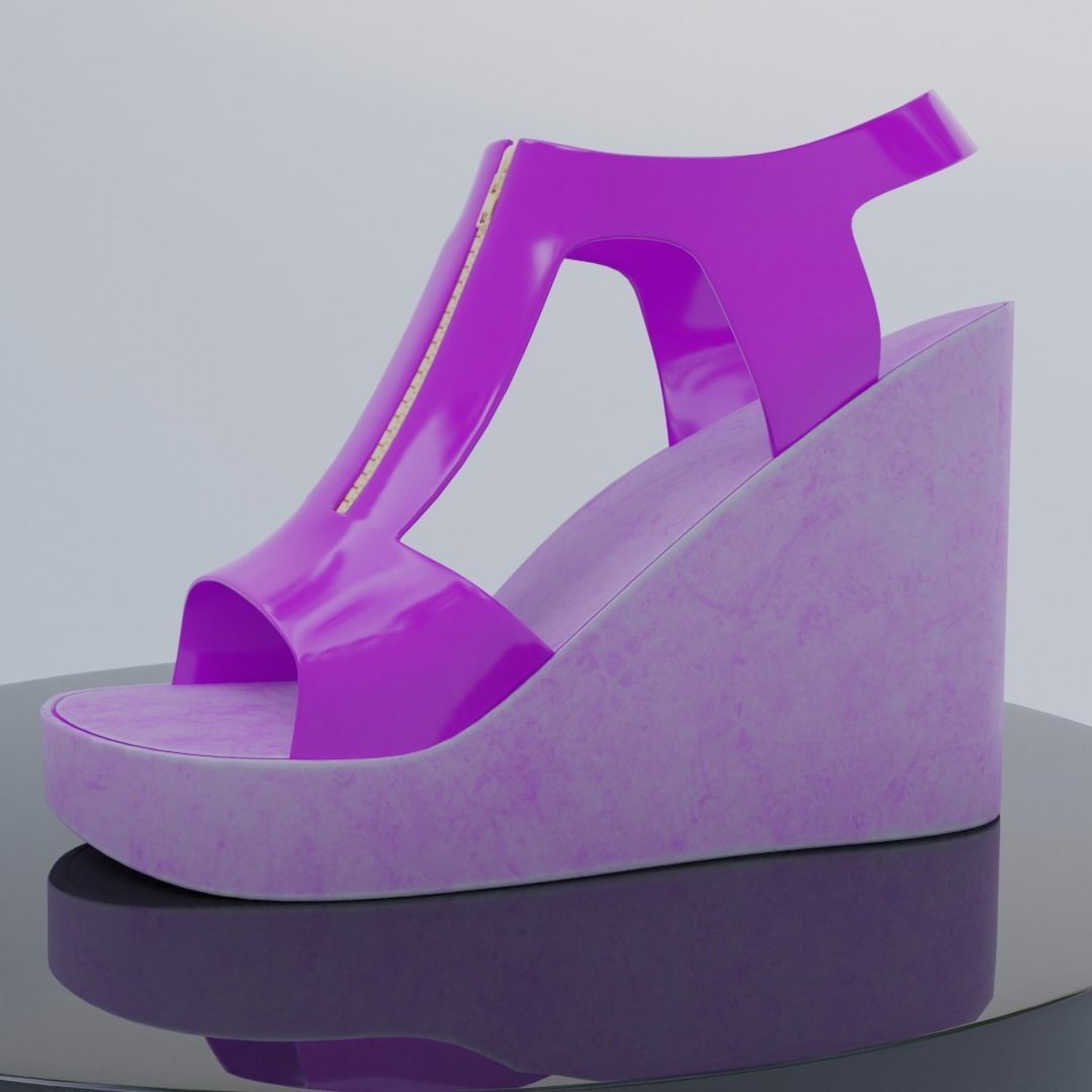 High Heel Sandals V2 3D model_5