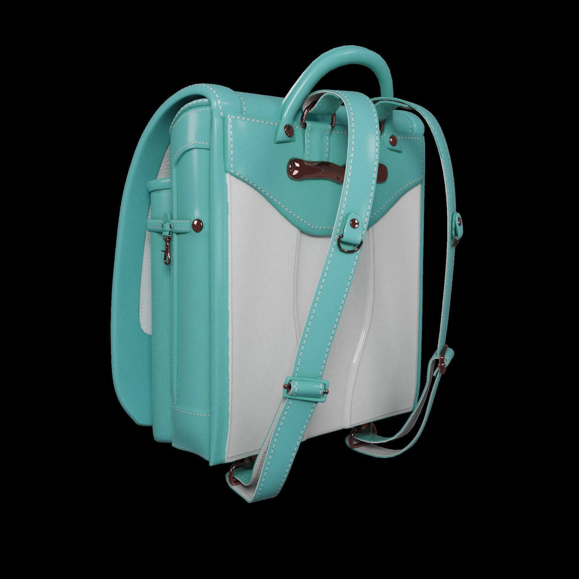 Student bag 3D Model Collection_22