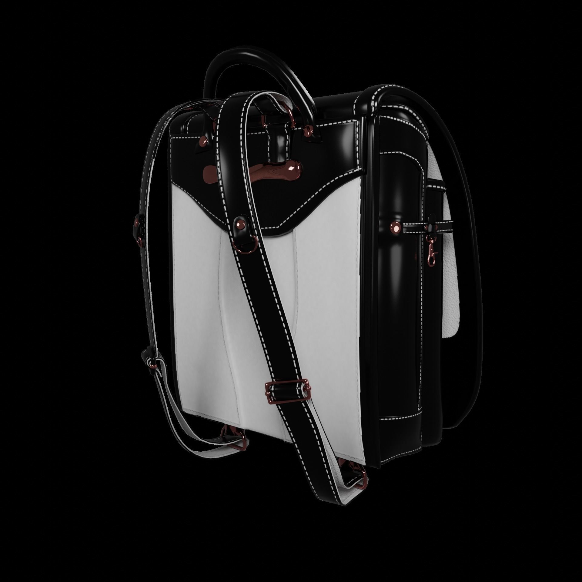 Student bag 3D Model Collection_10