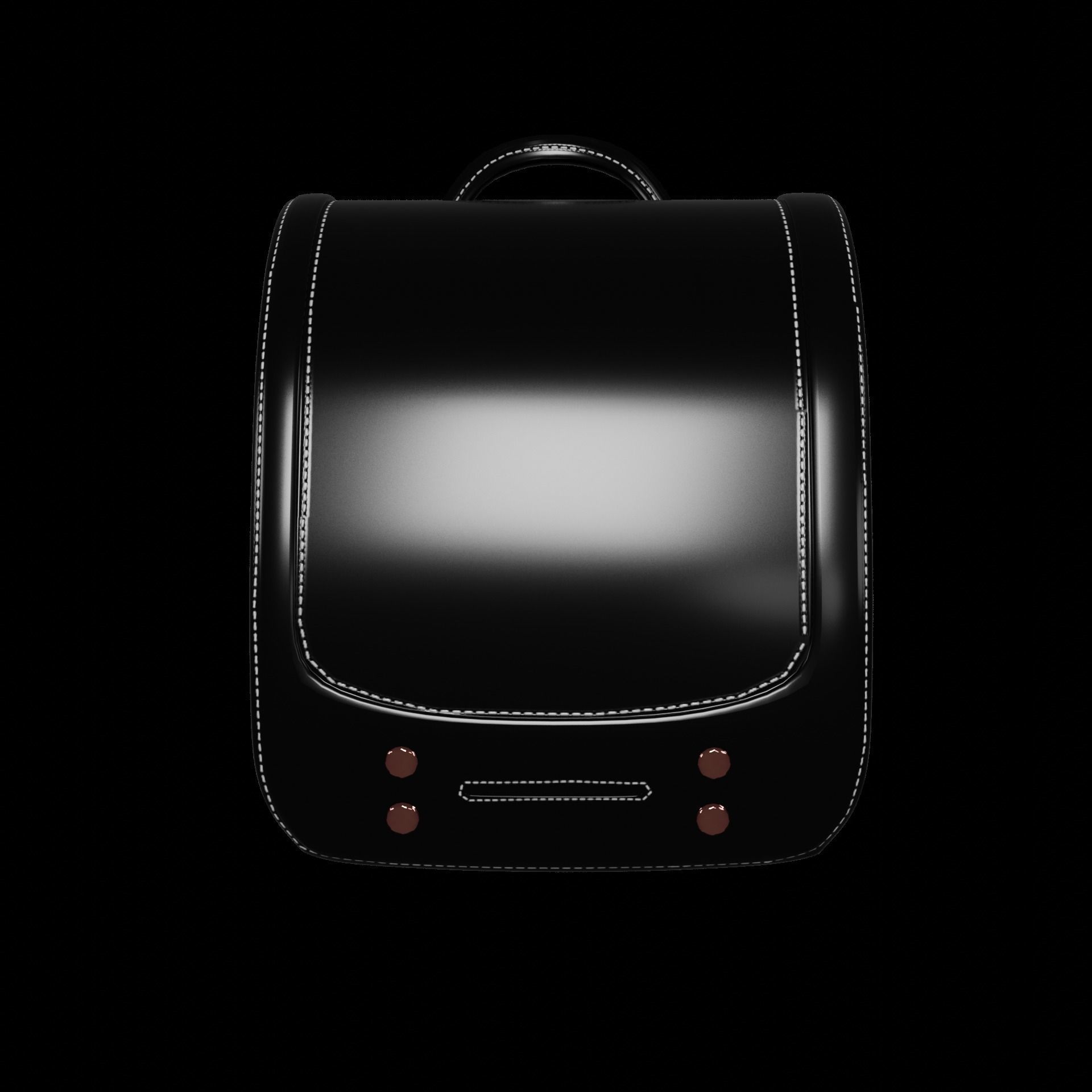 Student bag 3D Model Collection_7