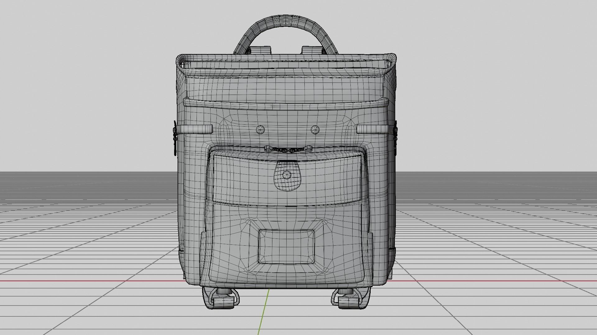 Student bag 3D Model Collection_6