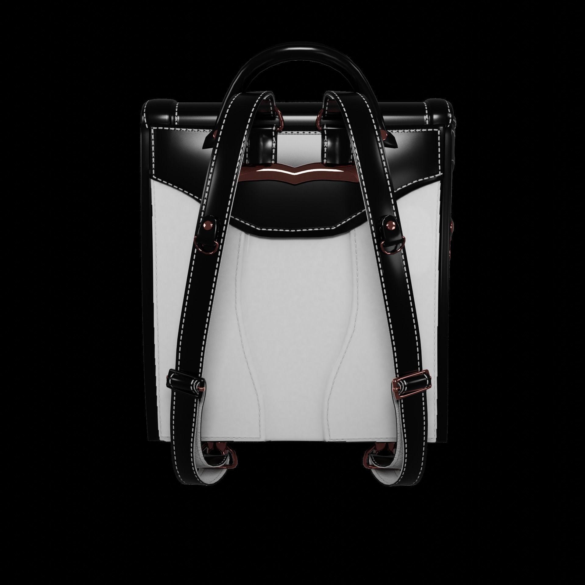 Student bag 3D Model Collection_11