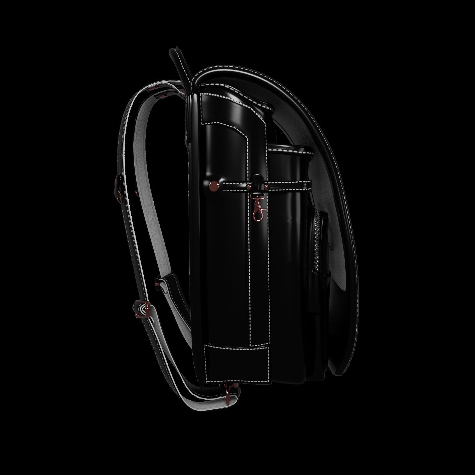 Student bag 3D Model Collection_9