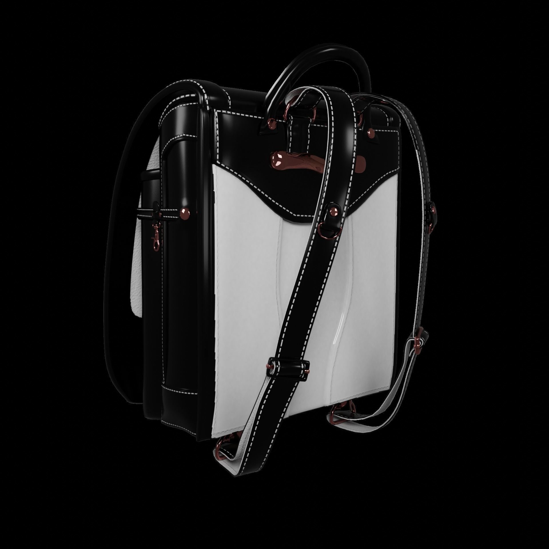 Student bag 3D Model Collection_12