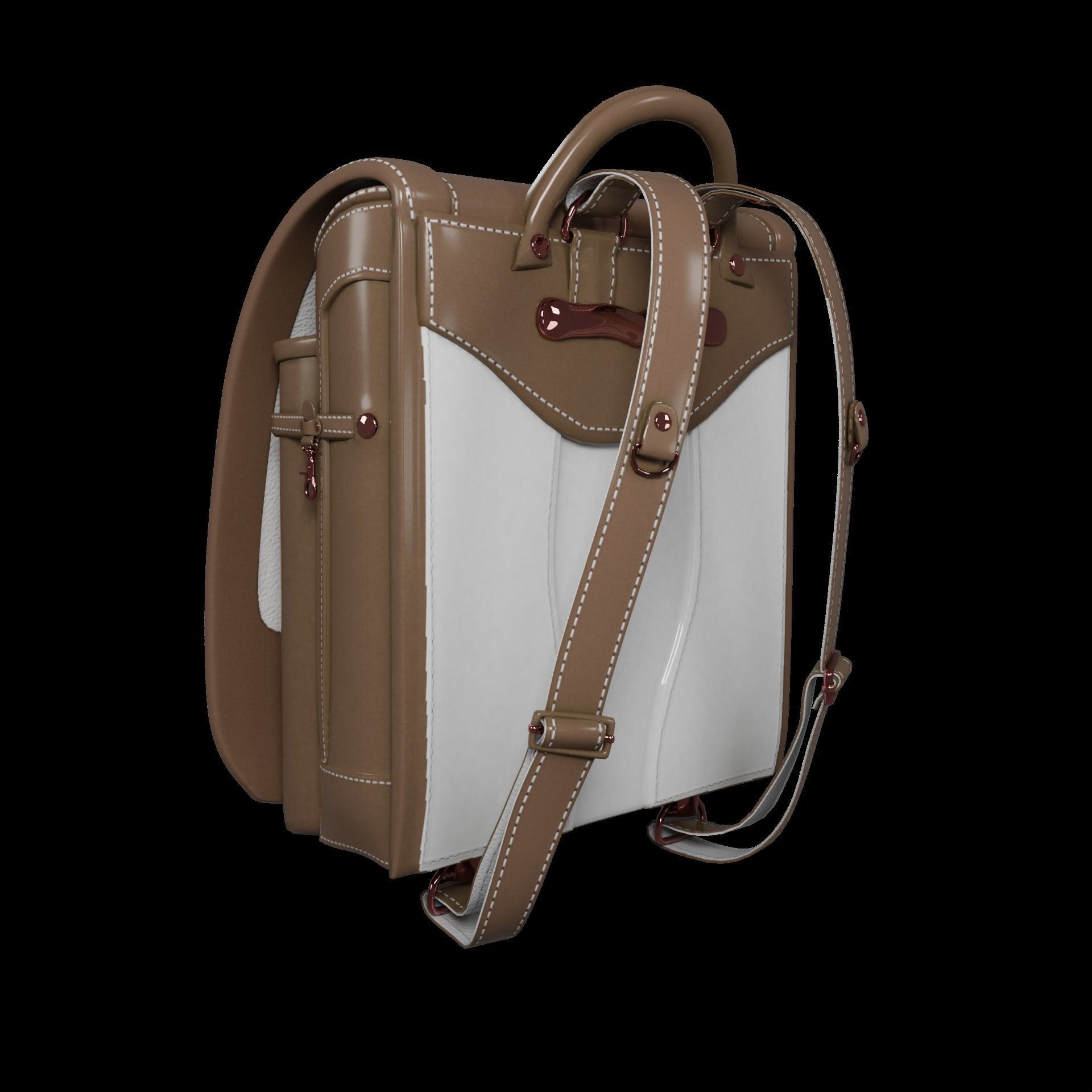 Student bag 3D Model Collection_32