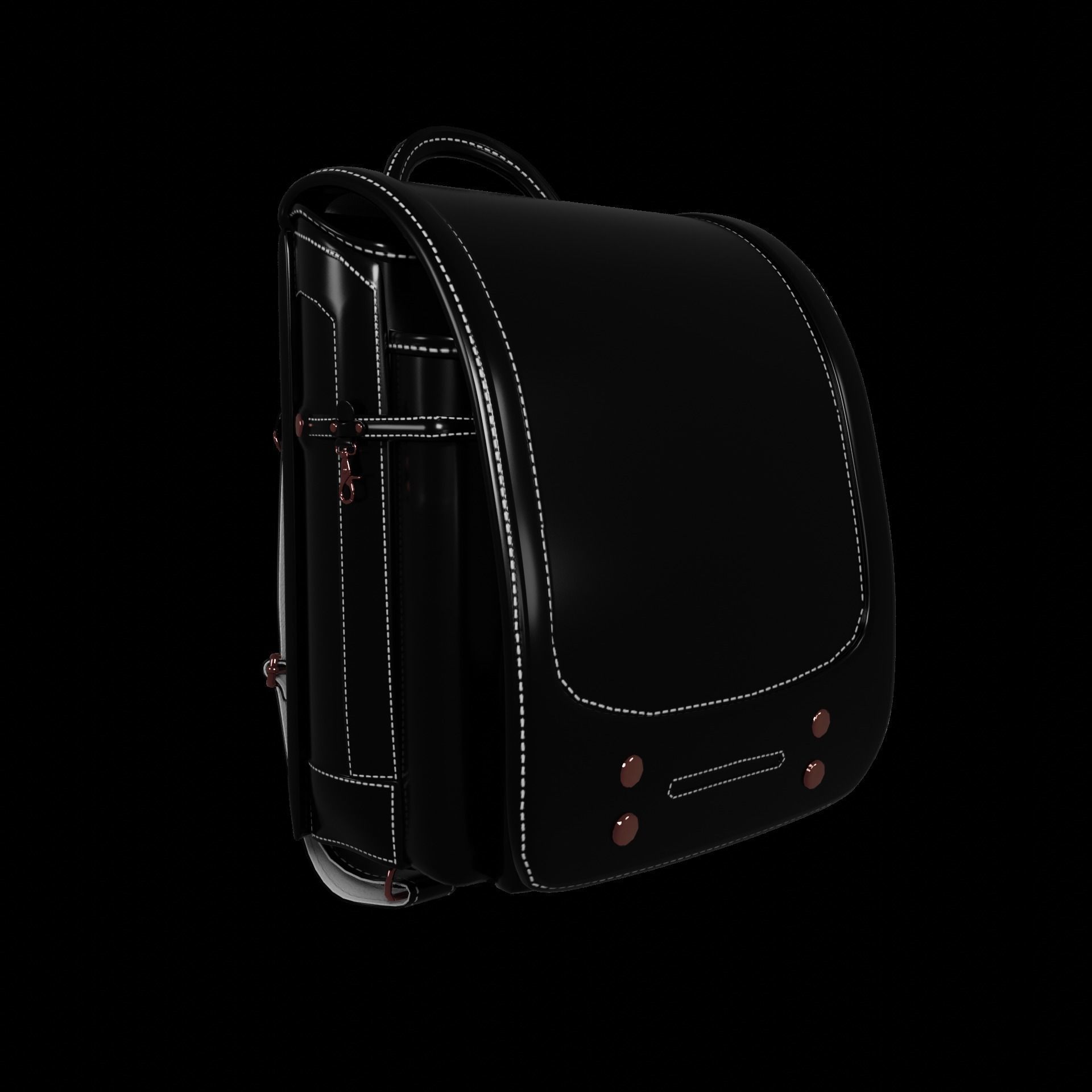Student bag 3D Model Collection_8