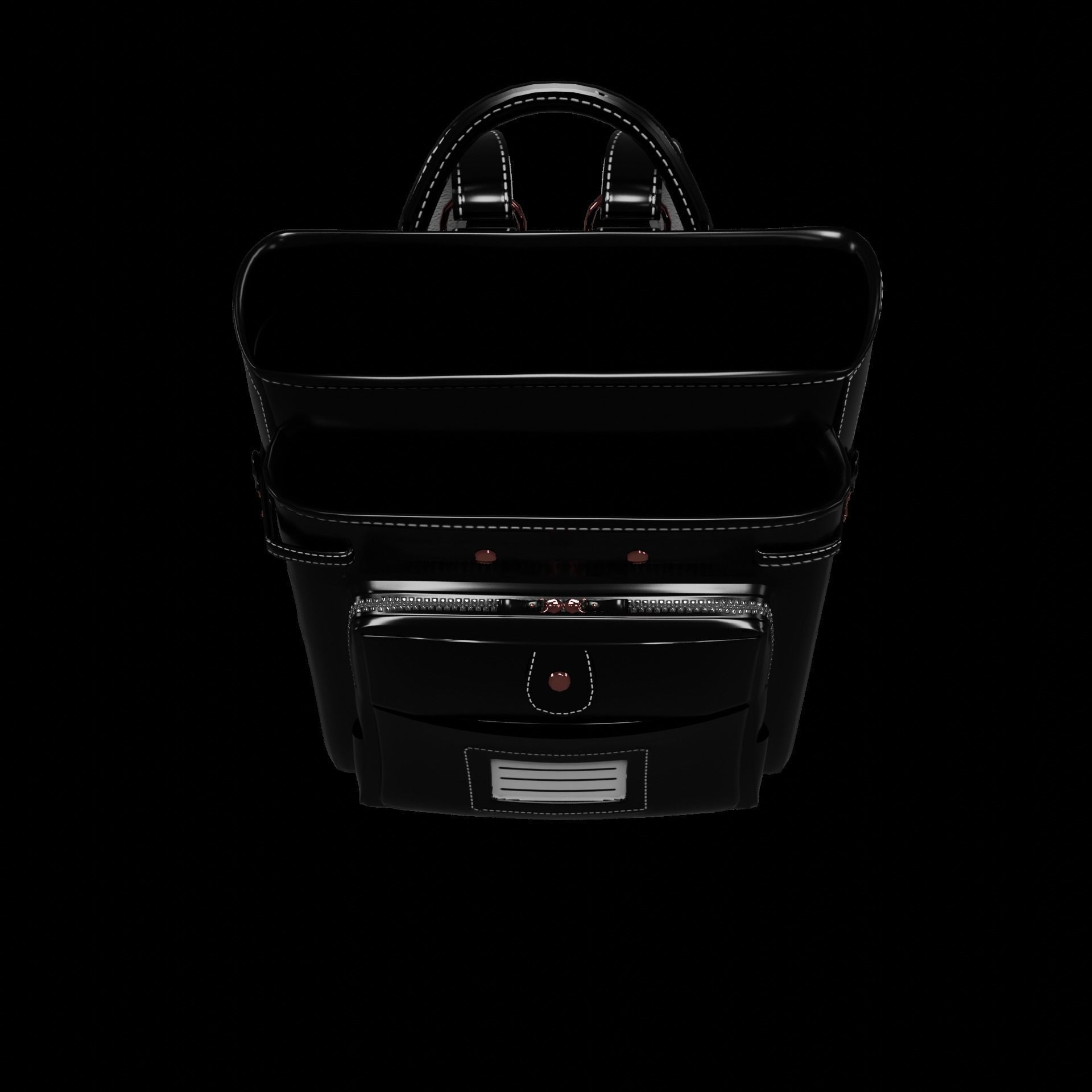 Student bag 3D Model Collection_16