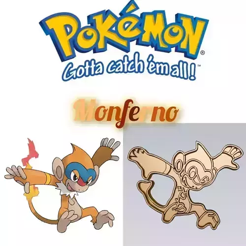 Amazing Pokemon Monferno Cookie Cutter Stamp Cake Decorating 