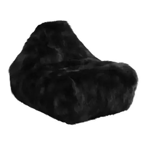 Bag chair made of fur