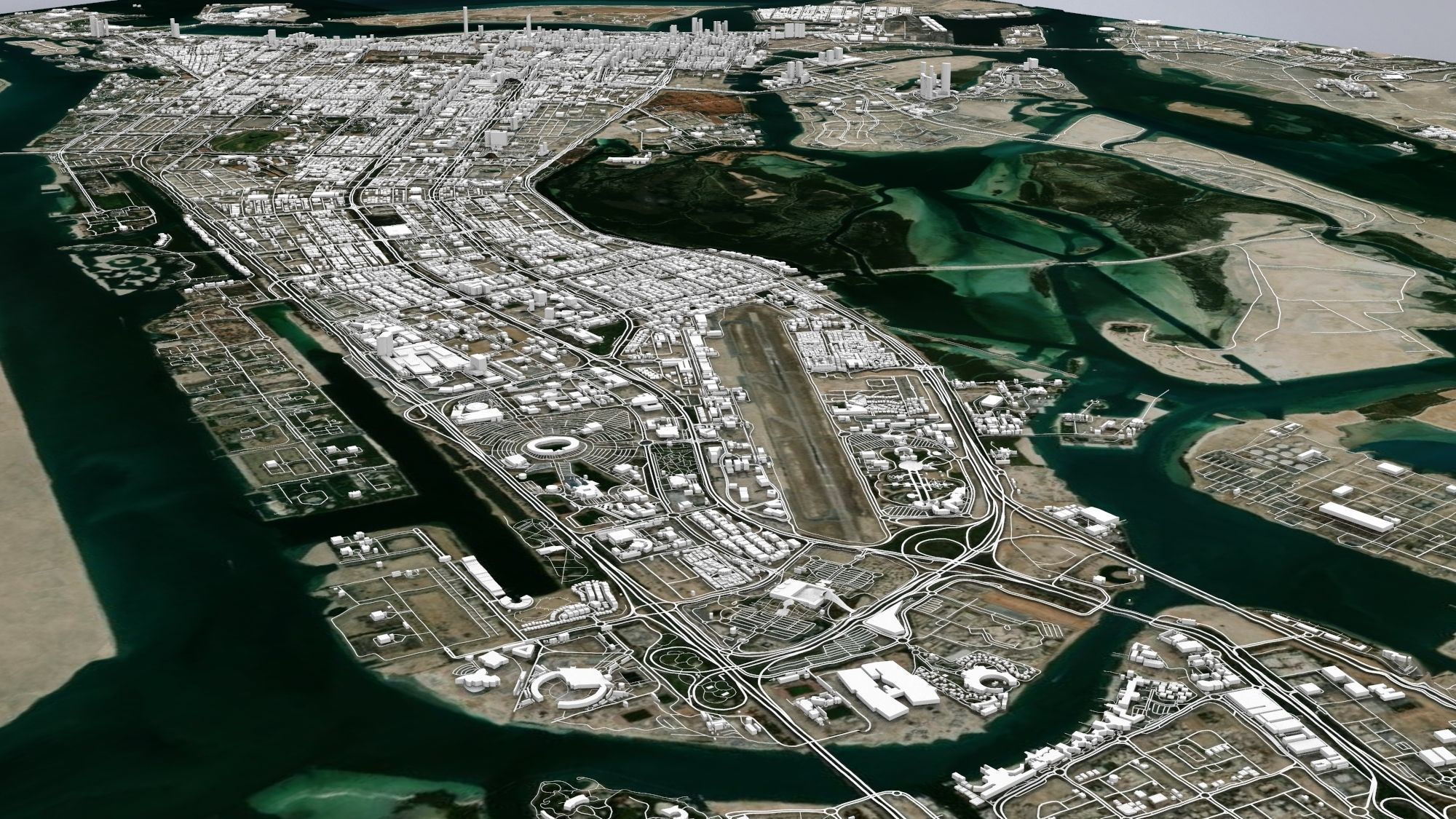 Cityscape Abu Dhabi United Arab Emirates 3D model_7