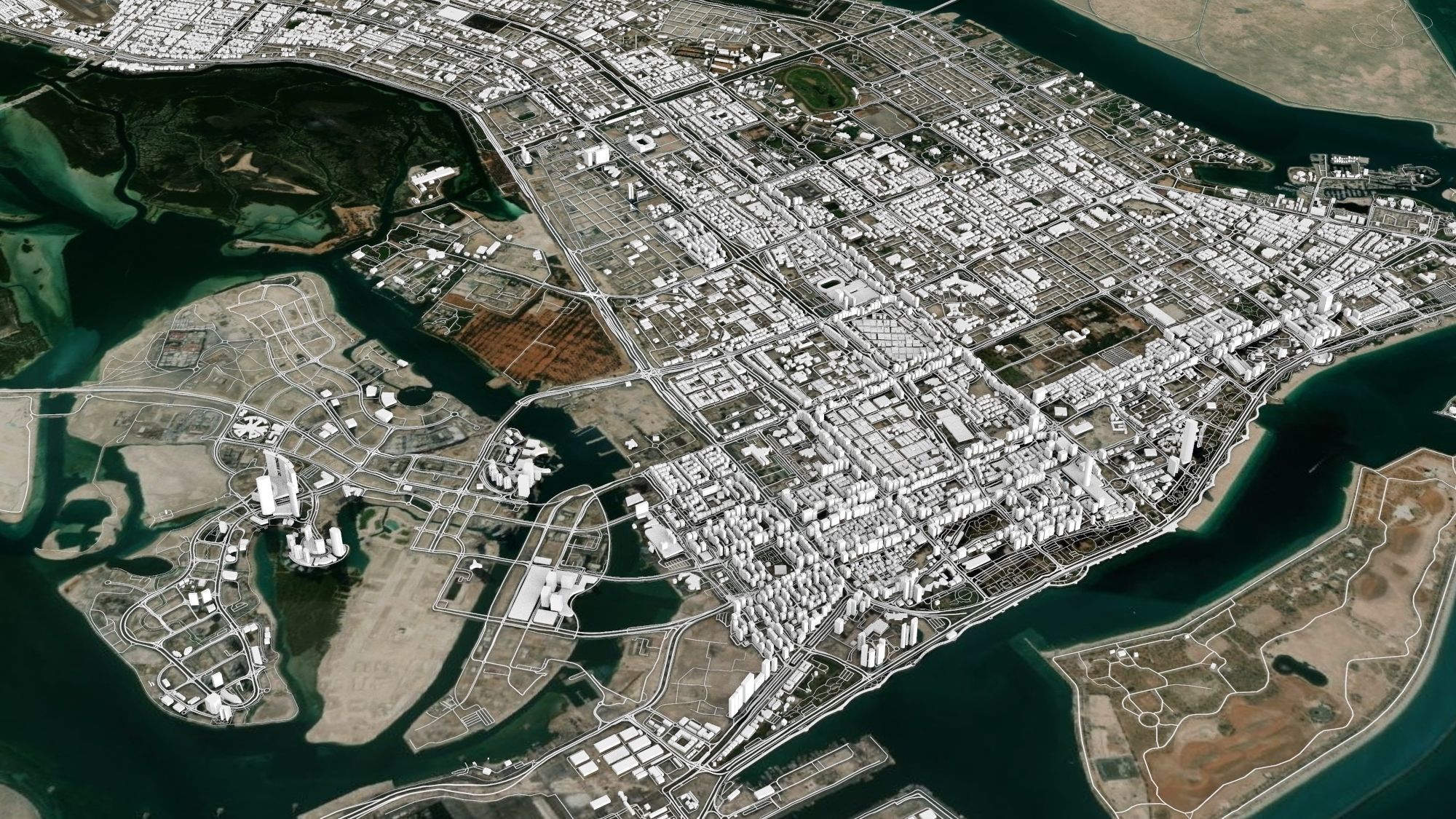 Cityscape Abu Dhabi United Arab Emirates 3D model_10