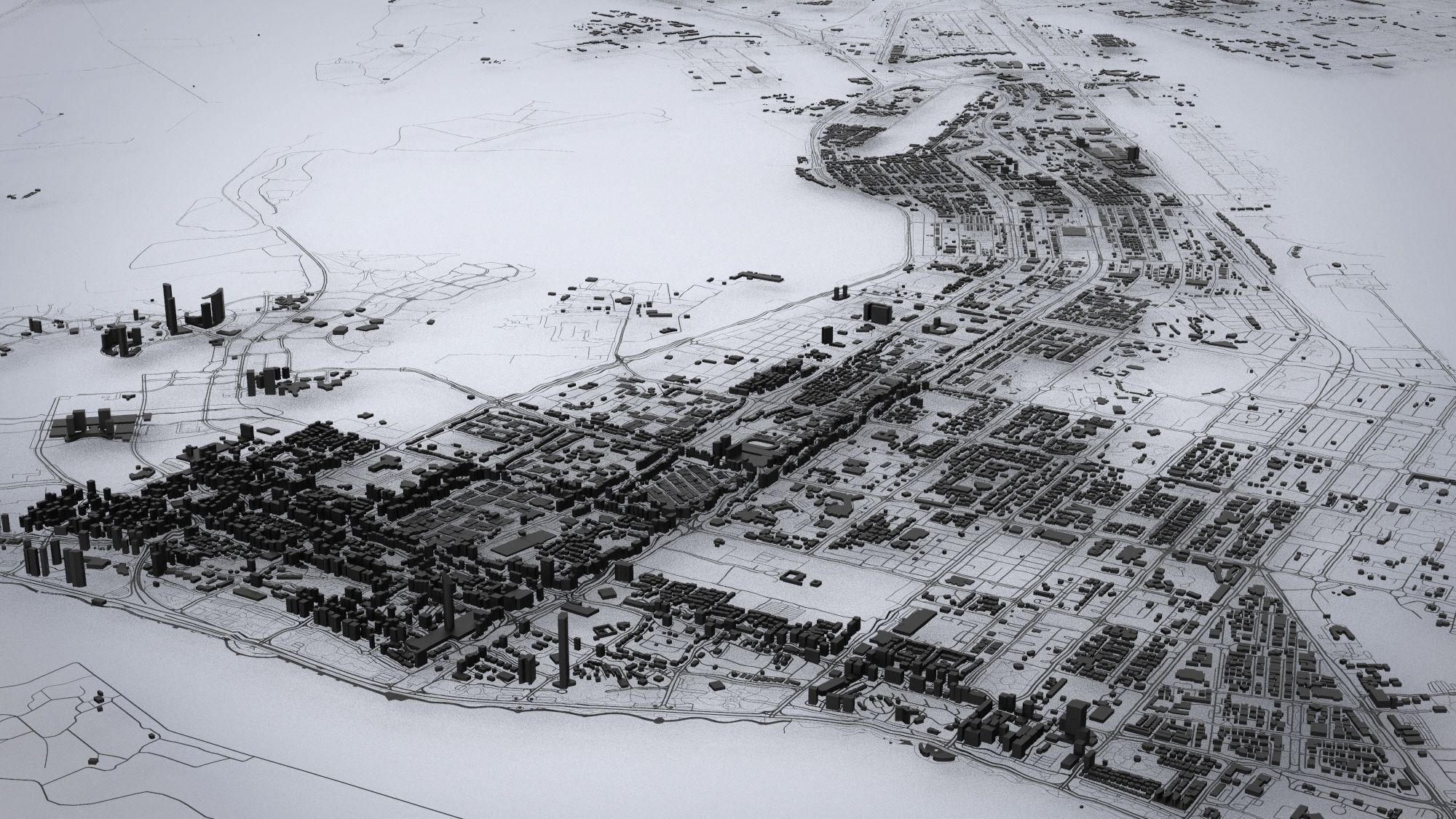 Cityscape Abu Dhabi United Arab Emirates 3D model_6