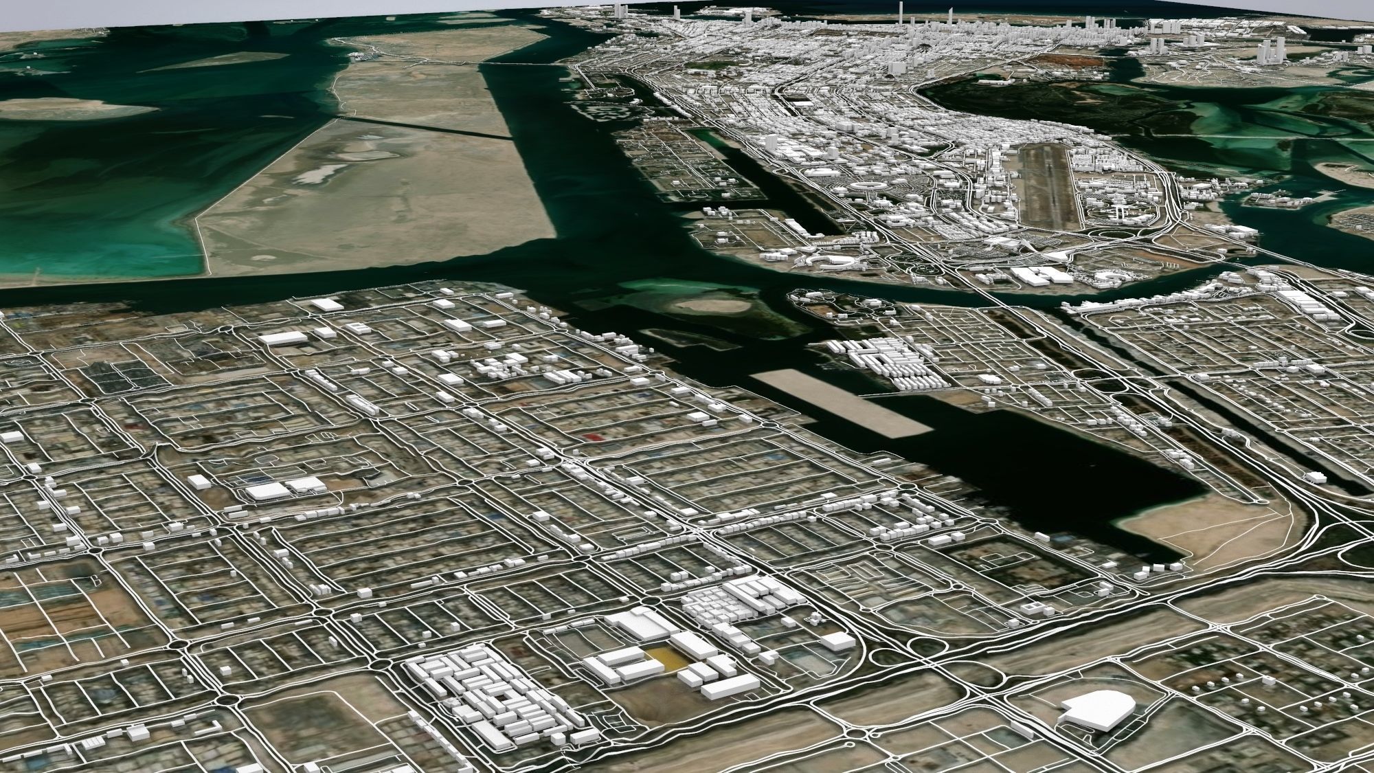 Cityscape Abu Dhabi United Arab Emirates 3D model_9