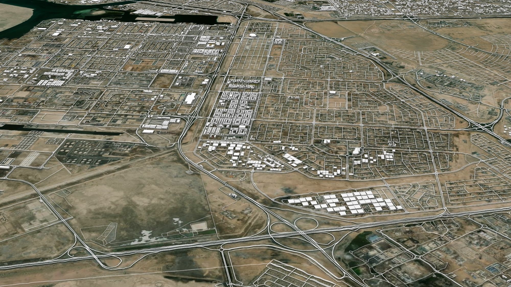 Cityscape Abu Dhabi United Arab Emirates 3D model_12