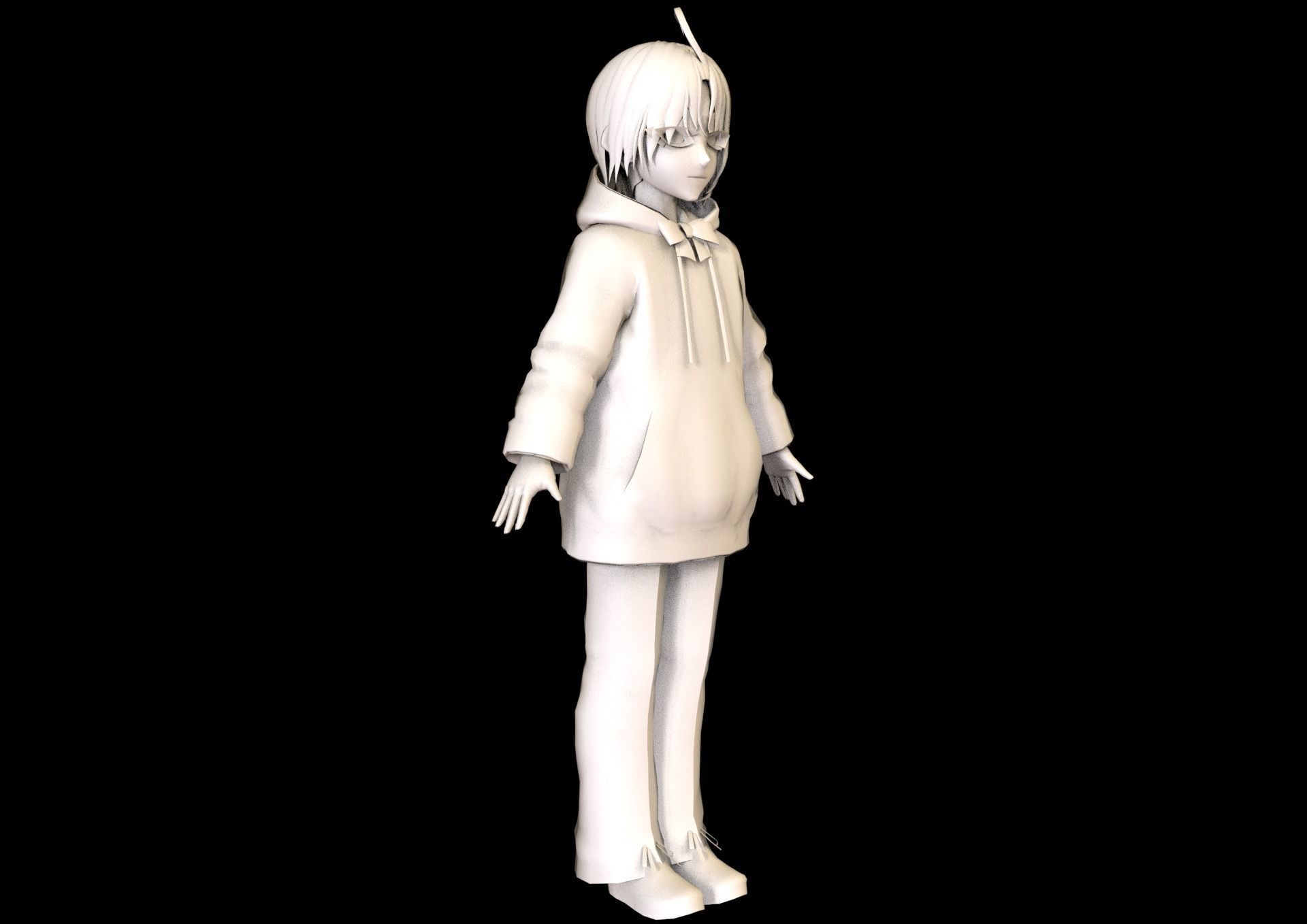 game ready Low Poly Anime Character 30 Low-poly 3D model_6