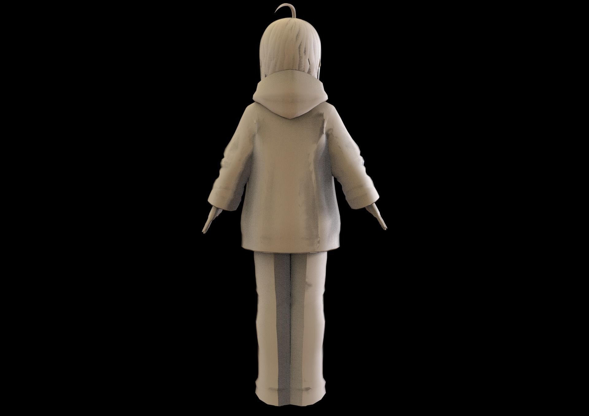 game ready Low Poly Anime Character 30 Low-poly 3D model_7