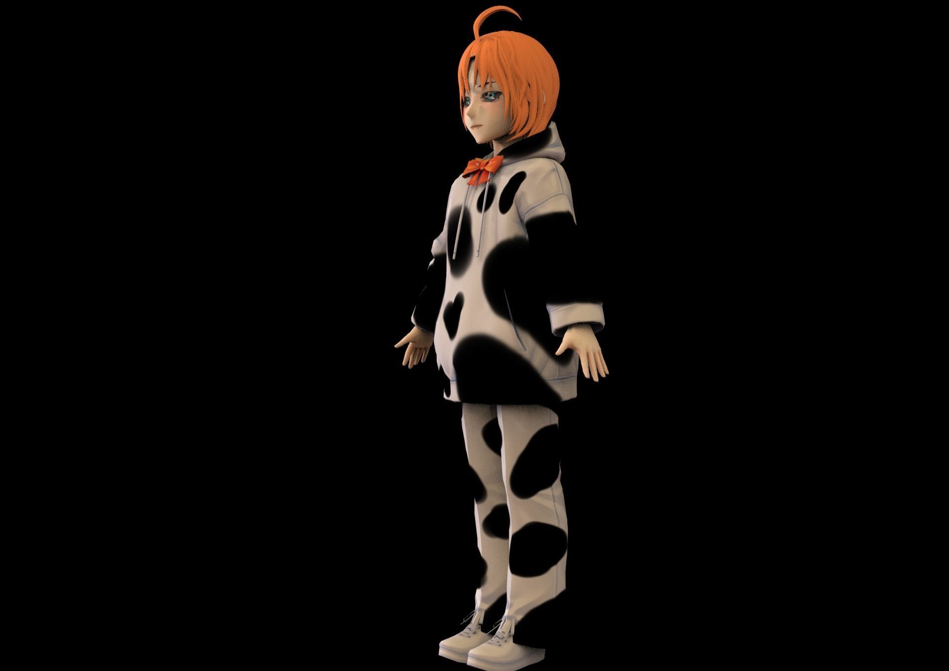 game ready Low Poly Anime Character 30 Low-poly 3D model_4
