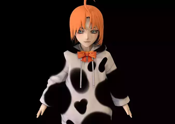 game ready Low Poly Anime Character 30 Low-poly 3D model