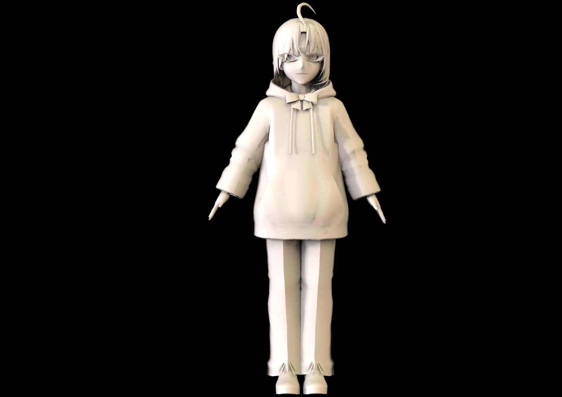 game ready Low Poly Anime Character 30 Low-poly 3D model_8